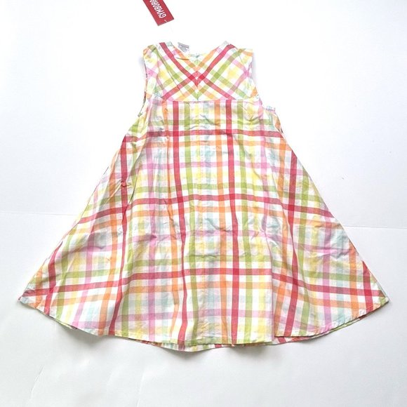 NWT Gymboree Girl Rainbow Plaid Woven Dress Size 3T - Picture 3 of 3